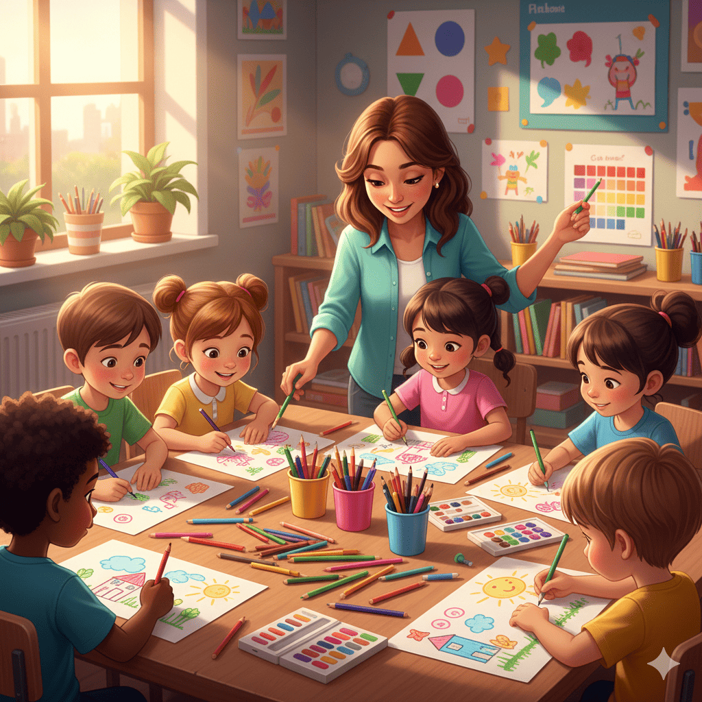 Boya və karandaş ilə rəsm günü